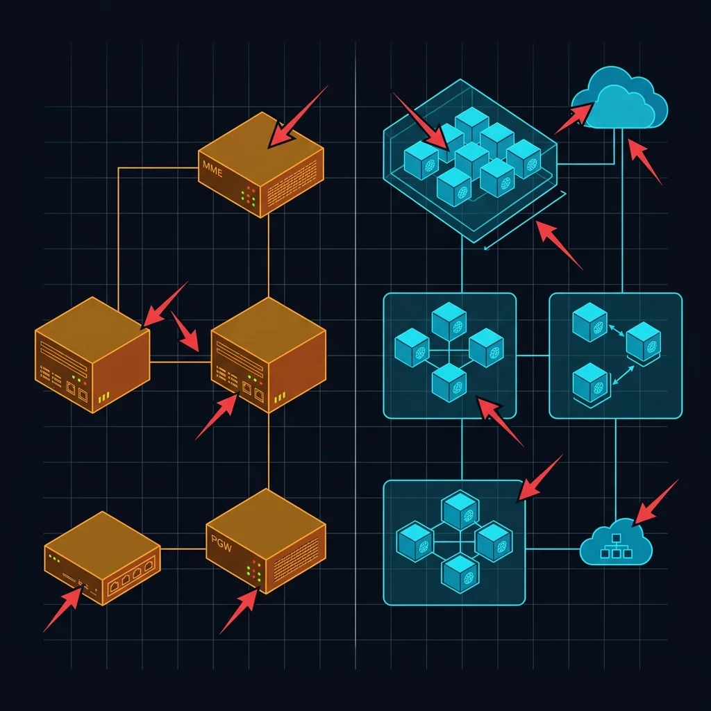 Legacy telecom versus 5G cloud-native security model comparison